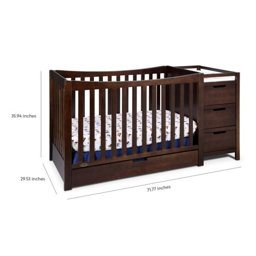 그라코 Graco Remi 4 in 1 Convertible Crib and Changer Combo White