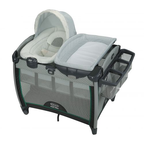 그라코 Graco Pack n Play Quick Connect Portable Bouncer Playard with Bassinet, Albie