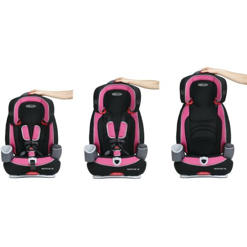 그라코 Graco Nautilus 65 3-in-1 Harness Booster Car Seat, Tera Pink