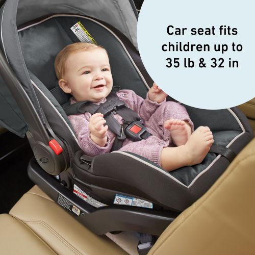 그라코 Graco SnugRide SnugLock 35 Infant Car Seat, Ames Gray