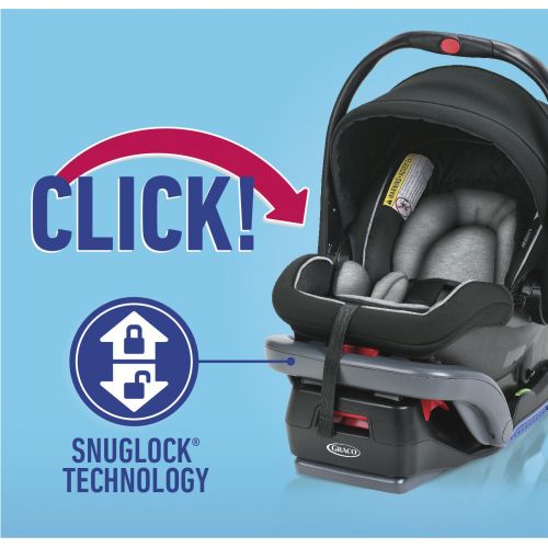 그라코 Graco SnugRide SnugLock 35 DLX Infant Car Seat, Binx Gray