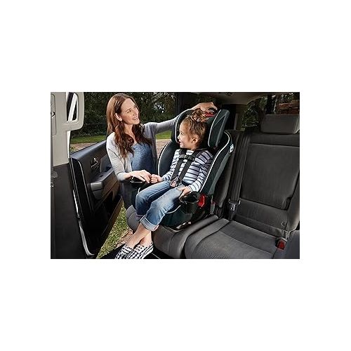 그라코 Graco SlimFit 3-in-1 Convertible Car Seat, Ultra-Space-Saving Design, Darcie, Suitable for Rear and Forward-Facing, Highback Booster Seat with 10-Position Headrest
