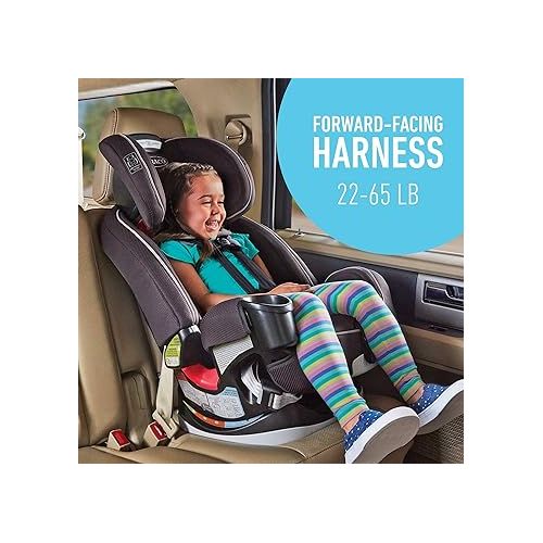 그라코 Graco Grows4Me 4-in-1 Car Seat, Convertible Infant to Toddler Car Seat and Booster, West Point Design, for 10 Years of Safe, Comfortable Journeys