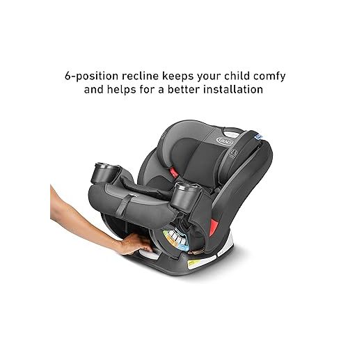 그라코 Graco TriRide 3-in-1 Reclining Car Seat, Clybourne - Rear & Forward Facing Car Seat, Highback Booster, Adjustable Headrest