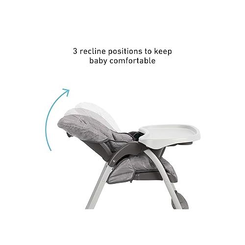 그라코 Graco Slim Snacker High Chair, Ultra Compact High Chair, Whisk