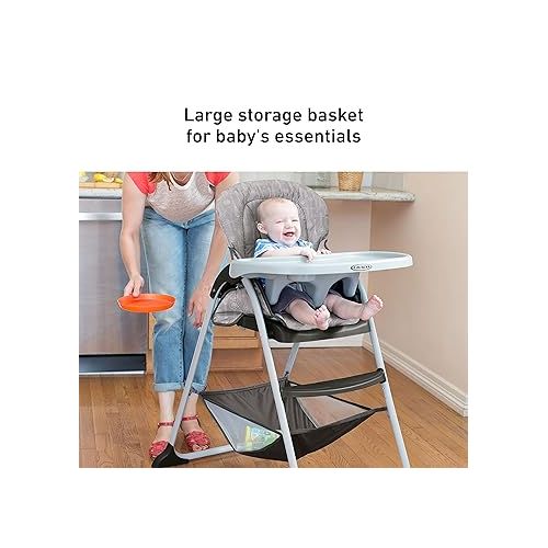 그라코 Graco Slim Snacker High Chair, Ultra Compact High Chair, Whisk