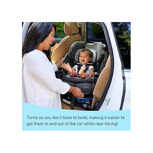 그라코 Graco Turn2Me 3-in-1 Convertible Car Seat, Rotating Seat feature, with Rear-Facing, Forward-Facing and Highback Booster options in Cambridge