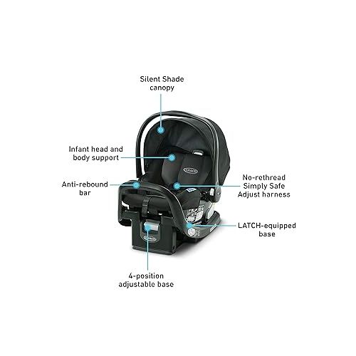 그라코 Graco SnugFit 35 Infant Car Seat | Baby Car Seat with Anti Rebound Bar, Gotham