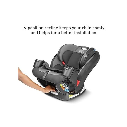 그라코 Graco TriRide 3-in-1 Convertible Car Seat - Highback Booster, Forward & Rear Facing modes, Suitable from Newborn to Preschooler, Perfect for Long Journeys in Redmond Color