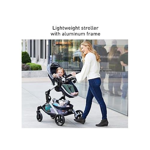 그라코 Graco Modes Nest Travel System, Includes Baby Stroller with Height Adjustable Reversible Seat, Pram Mode, Lightweight Aluminum Frame and SnugRide 35 Lite Elite Infant Car Seat, Norah