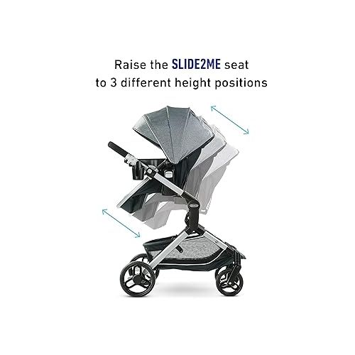 그라코 Graco Modes Nest Travel System, Includes Baby Stroller with Height Adjustable Reversible Seat, Pram Mode, Lightweight Aluminum Frame and SnugRide 35 Lite Elite Infant Car Seat, Norah