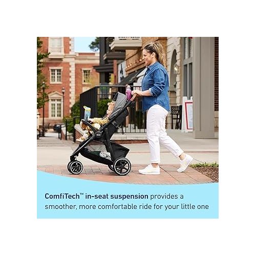 그라코 Graco Outpace LX All-Terrain 3-Wheel Baby Stroller, Cohen €” Compatible for Travel System, Easy One-Hand Fold, in-Seat Suspension for Comfortable Ride, Never-Flat Rubber Tires