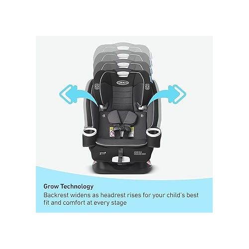 그라코 Graco 4Ever DLX SnugLock Grow 4-in-1 Car Seat | Featuring Easy Installation and Expandable Backrest, Henry