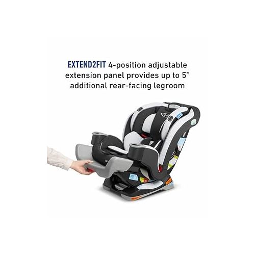 그라코 Graco Extend2Fit 3-in-1 Convertible Car Seat, Rear Facing, Forward Facing, and Booster Seat, Hamilton