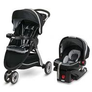 Graco FastAction Fold Sport Travel System | Includes the FastAction Fold Sport 3-Wheel Stroller and SnugRide 35 Infant Car Seat