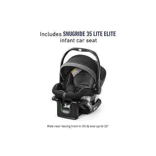 그라코 Graco Modes Nest Travel System with Adjustable Reversible Seat, Pram Mode, Lightweight Aluminum Frame, and SnugRide 35 Lite Elite Infant Car Seat, Sullivan