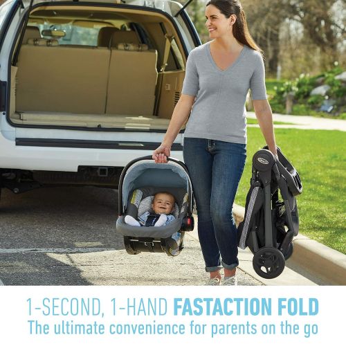 그라코 Graco Fastaction Fold Click Connect Travel System Stroller, Finley, One Size