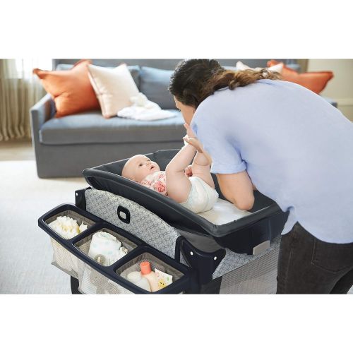 그라코 Graco Pack n Play Quick Connect Portable Napper Deluxe Bassinet, Diana