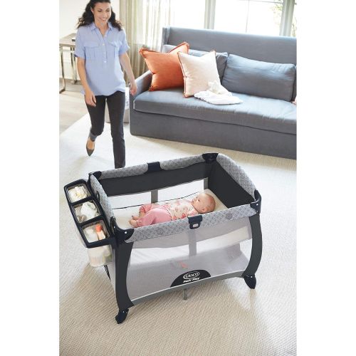 그라코 Graco Pack n Play Quick Connect Portable Bouncer with Bassinet, Albie, One Size