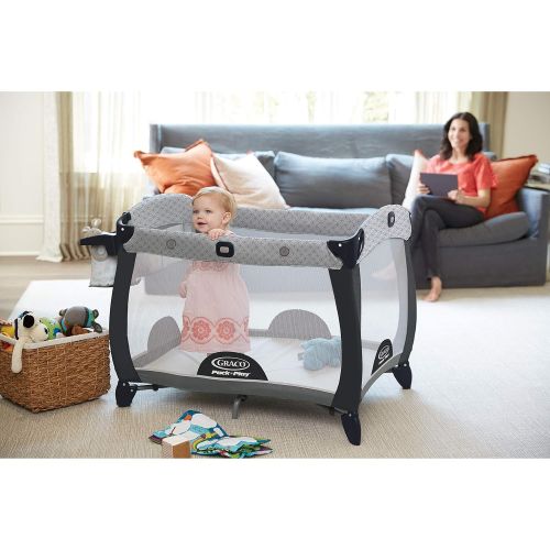 그라코 Graco Pack n Play Quick Connect Portable Bouncer with Bassinet, Albie, One Size