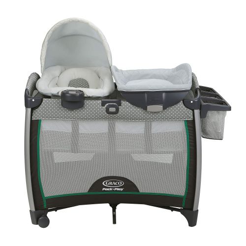 그라코 Graco Pack n Play Quick Connect Portable Bouncer with Bassinet, Albie, One Size