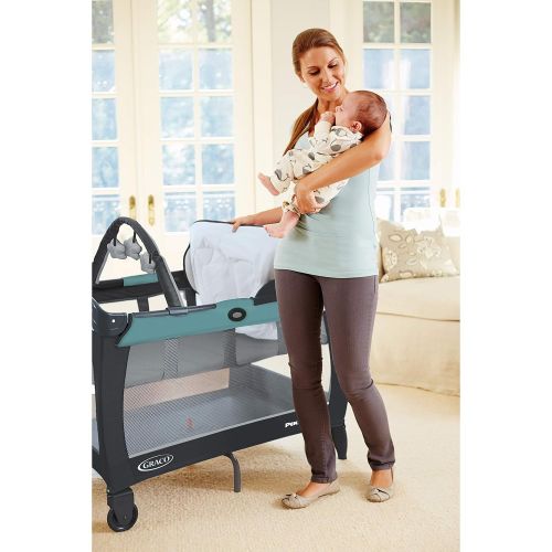 그라코 Graco Pack n Play Playard Reversible Napper & Changer LX Bassinet, Landry