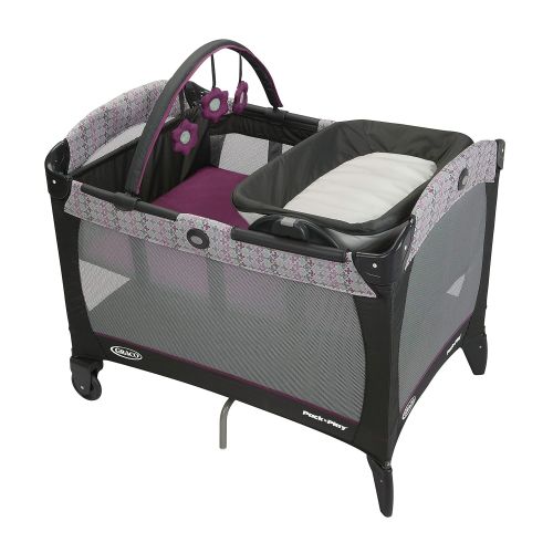 그라코 Graco Pack n Play Playard Reversible Napper & Changer LX Bassinet, Landry