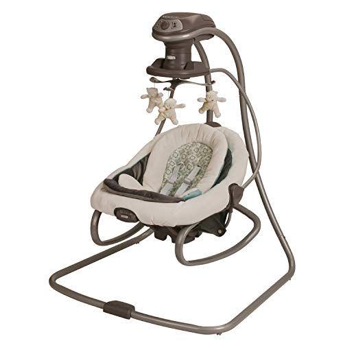 그라코 Graco DuetSoothe Baby Swing and Rocker, Winslet Light Beige/Light Green