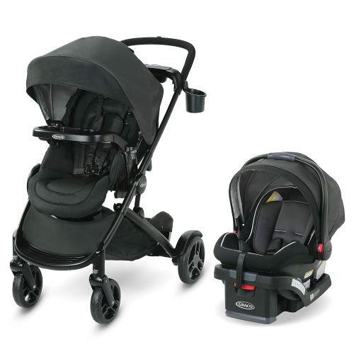 그라코 Graco Modes2Grow Travel System | Includes Modes2Grow Stroller and SnugRide SnugLock 35 Infant Car Seat, Tambi