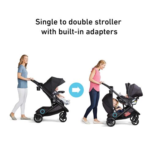 그라코 Graco Modes2Grow Travel System | Includes Modes2Grow Stroller and SnugRide SnugLock 35 Infant Car Seat, Tambi