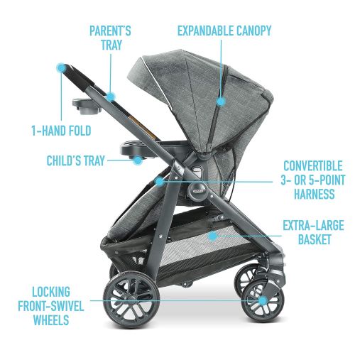 그라코 Graco Modes Bassinet Travel System | Includes Modes Bassinet Stroller and SnugRide SnugLock 35 Infant Car Seat, Wynton