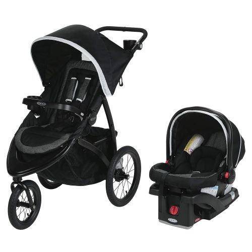 그라코 Graco Roadmaster Jogger Travel System | Includes Roadmaster Jogging Stroller and SnugRide SnugLock 30 Infant Car Seat, Drift