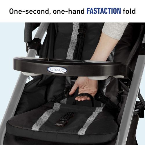 그라코 Graco FastAction Fold Jogger Travel System | Includes the FastAction Fold Jogging Stroller and SnugRide 35 Infant Car Seat, Chili Red