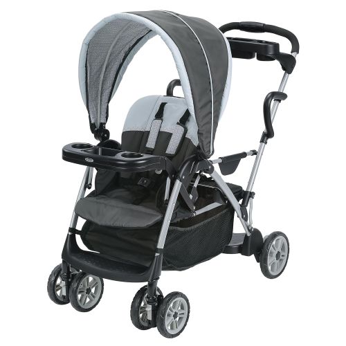 그라코 Graco Roomfor2 Stand and Ride Stroller | Lightweight Double Stroller with Toddler Standing Platform, Gotham