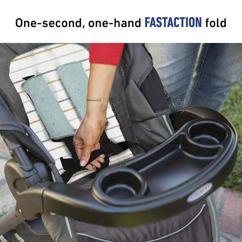 그라코 Graco FastAction Fold Travel System | Includes FastAction Fold Stroller and SnugRide 30 Infant Car Seat, Bennett