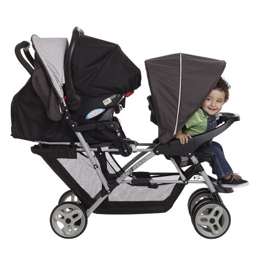 그라코 Graco DuoGlider Double Stroller | Lightweight Double Stroller with Tandem Seating, Glacier