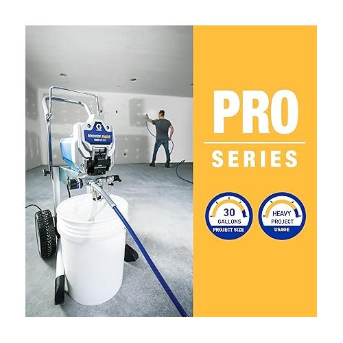 그라코 Graco 17G180 Magnum ProX19 Cart Paint Sprayer, Blue & white