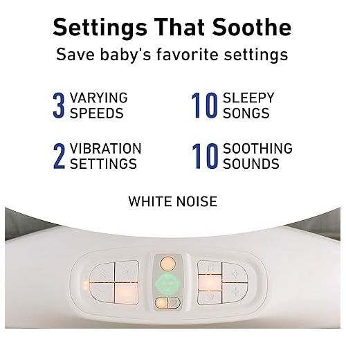 그라코 Graco Sense2Snooze Bassinet with Cry Detection Technology | Baby Bassinet Detects and Responds to Babys Cries to Help Soothe Back to Sleep, Ellison, 19 D x 26 W x 41 H Inch (Pack of 1)