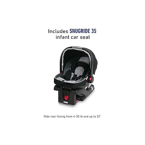 그라코 Graco FastAction Fold Jogger Travel System | Includes the FastAction Fold Jogging Stroller and SnugRide 35 Infant Car Seat