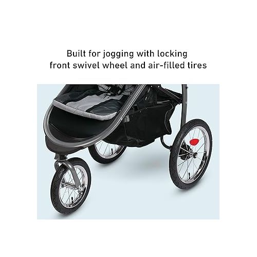 그라코 Graco FastAction Fold Jogger Travel System | Includes the FastAction Fold Jogging Stroller and SnugRide 35 Infant Car Seat