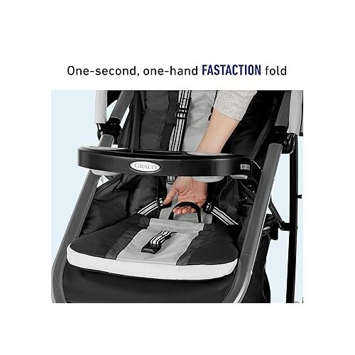 그라코 Graco FastAction Fold Jogger Travel System | Includes the FastAction Fold Jogging Stroller and SnugRide 35 Infant Car Seat