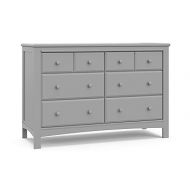 Graco Benton 6 Drawer Double Dresser (Pebble Gray) - Easy New Assembly Process, Universal Design, Durable Steel Hardware and Euro-Glide Drawers with Safety Stops, Coordinates with Any Nursery