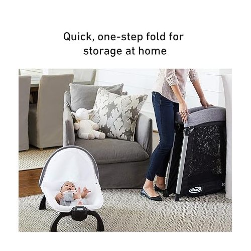 그라코 Graco Pack 'n Play FoldLite Playard | Lightweight Travel Pack 'n Play with Easy, Compact Fold, Remi