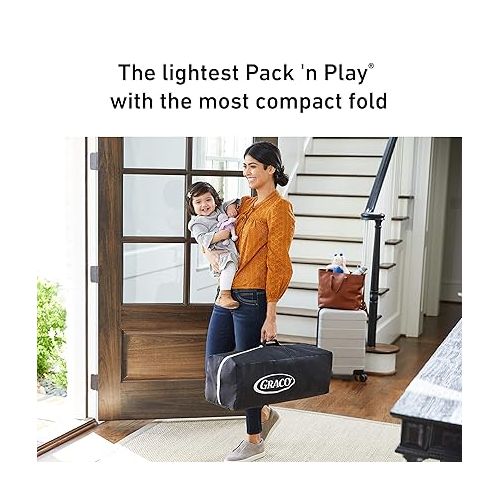 그라코 Graco Pack 'n Play FoldLite Playard | Lightweight Travel Pack 'n Play with Easy, Compact Fold, Remi