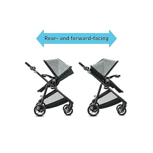 그라코 Graco, Modes Element Travel System Includes Baby Stroller with Reversible Seat Extra Storage Child Tray and SnugRide 35 Lite LX Infant Car Seat, Canter