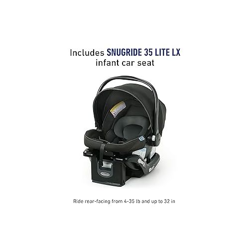 그라코 Graco, Modes Element Travel System Includes Baby Stroller with Reversible Seat Extra Storage Child Tray and SnugRide 35 Lite LX Infant Car Seat, Canter