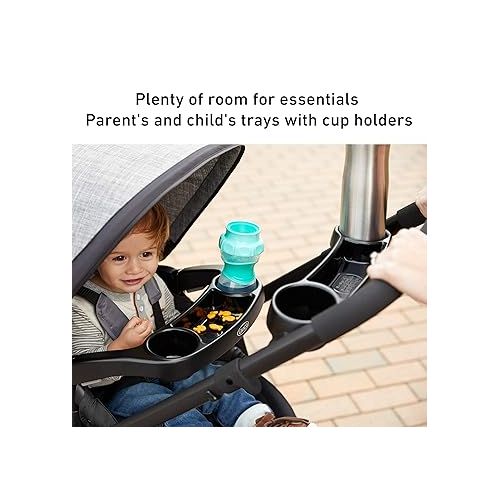 그라코 Graco, Modes Element Travel System Includes Baby Stroller with Reversible Seat Extra Storage Child Tray and SnugRide 35 Lite LX Infant Car Seat, Canter