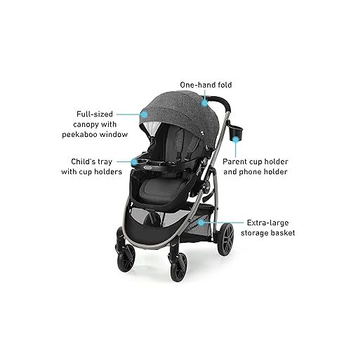 그라코 Graco Redmond Modes Pramette Stroller, 3-in-1 Convertible: Car Seat Carrier, Infant Pramette to Toddler Stroller with Reversible Seat and One-hand Fold