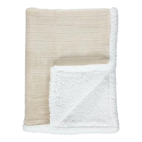 그라코 Graco Ultra-Soft and Luxurious Baby Blanket | 30x40 inch | Double Sided Textured Design on Fleece with Sherpa Backing