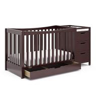 Graco Remi 4-In-1 Convertible Crib & Changer With Drawer (Espresso) - GREENGUARD Gold Certified, Crib And Changing-Table Combo, Includes Changing Pad, Converts To Toddler Bed, Full-Size Bed